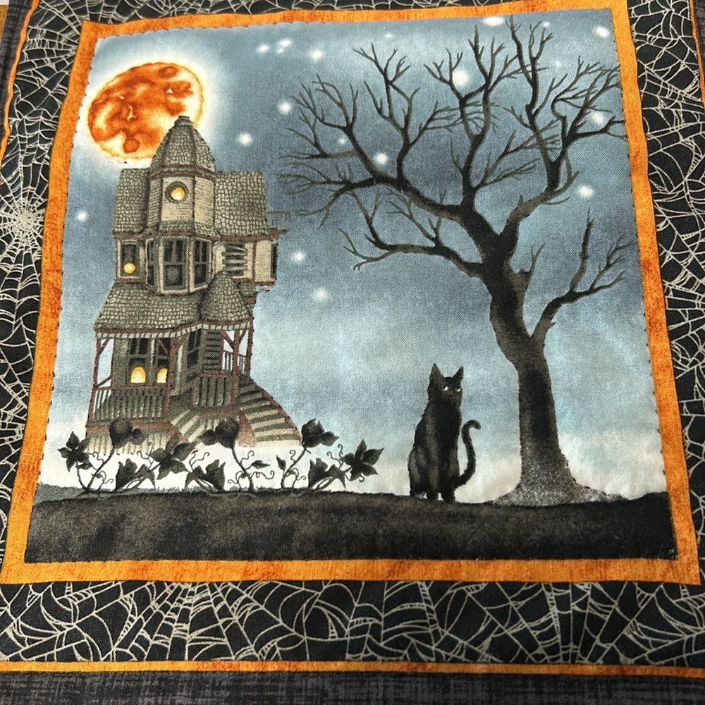 Handmade Quilted Halloween Wall Hanging or Table Runner